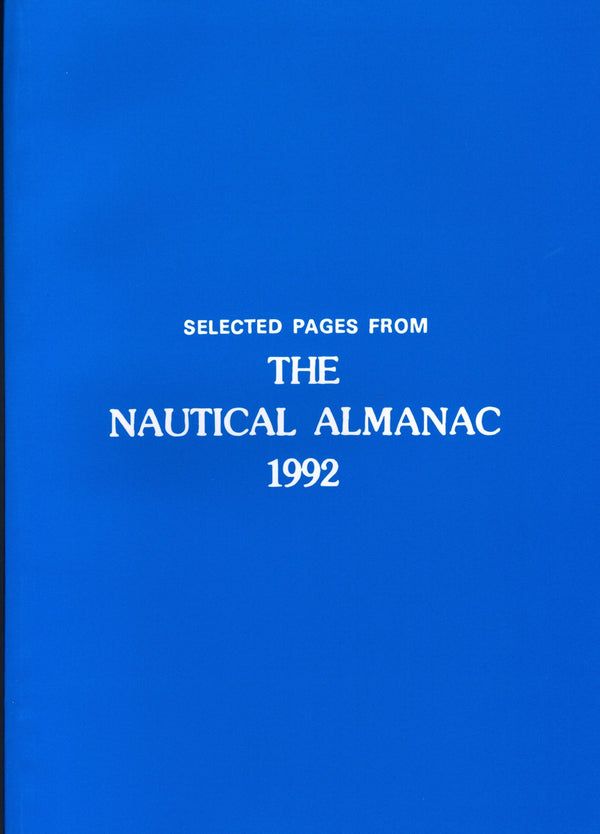 Selected Pages From the Nautical Almanac -1992